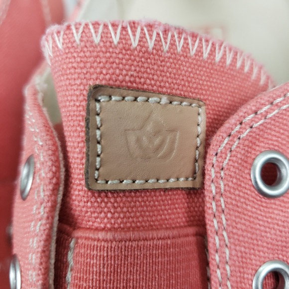 NWT Spenco Malibu Coral Canvas Leather Slip On Sneakers Women 9 Shoes Casual - Picture 9 of 12